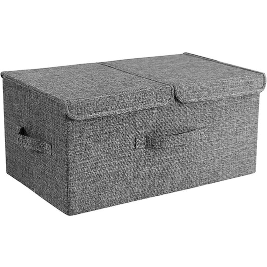 Double-Compartment Fabric Storage Box