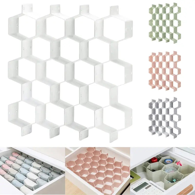 Adjustable Honeycomb Drawer Organizer