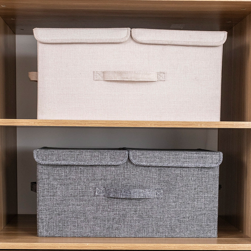 Double-Compartment Fabric Storage Box