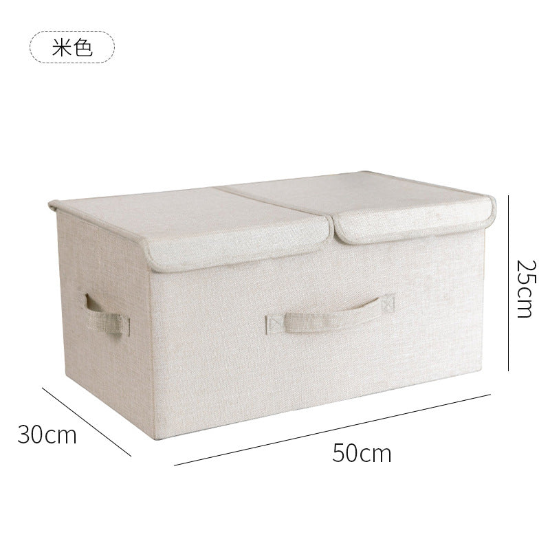 Double-Compartment Fabric Storage Box
