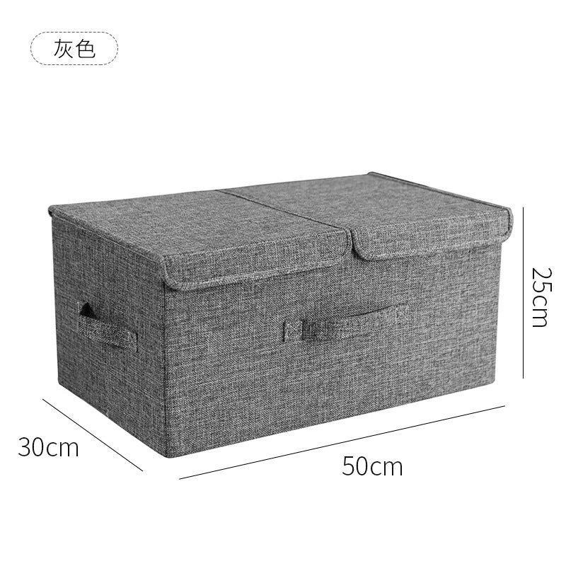 Double-Compartment Fabric Storage Box